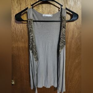 Beaded fringe vest